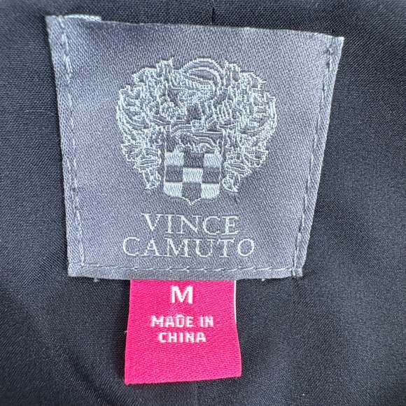 Vince Camuto Womens Traveling Bloom Black Floral Zip Up Bomber Jacket Size M - Picture 7 of 13